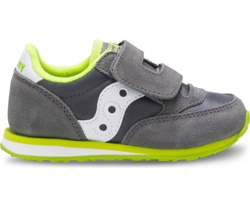 Saucony Baby Jazz Hook & Loop Sneakers Barn Grå Vita | Sverige 042JPQ